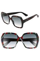 Women's Gucci 54mm Gradient Square Sunglasses - Multi/ Grey
