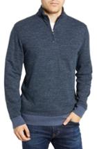 Men's Faherty Brand Dual Knit Regular Fit Quarter Zip Pullover - Blue