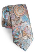 Men's Ermenegildo Zegna Quindici Paisley Silk Tie, Size - Brown