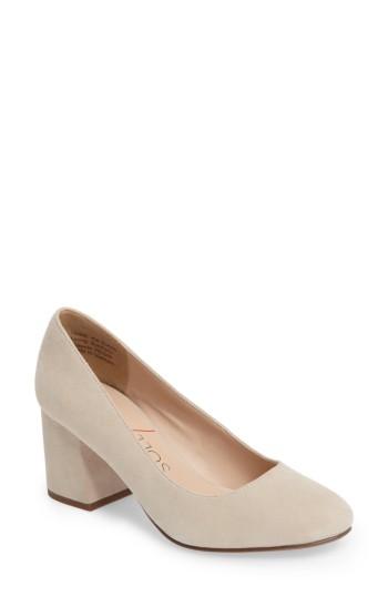 Women's Sole Society Lola Block Heel Pump M - Beige