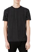 Men's Topman Vertical Stripe T-shirt, Size - Black