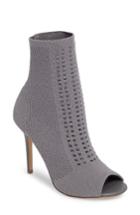 Women's Charles By Charles David Rebellious Knit Peep Toe Bootie M - Grey
