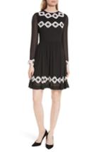 Women's Ted Baker London Avianah Lace Trim Fit & Flare Dress - Black