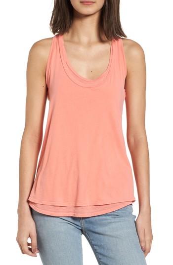Women's Stateside Layered Tank - Coral