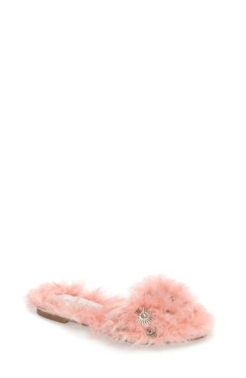 Women's Jeffrey Campbell Nereo Faux Fur Mule M - Pink