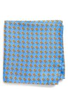 Men's Lazyjack Three Sheets To The Wind Silk Pocket Square, Size - Blue