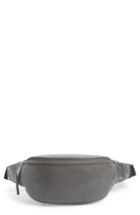 Treasure & Bond Mason Glazed Leather Belt Bag - Grey