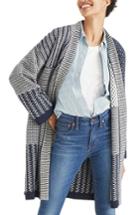 Women's Madewell Patchwork Collage Cardigan, Size - Blue