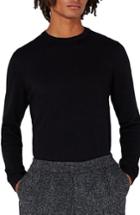 Men's Topman Side Rib Cotton Sweater, Size - Black
