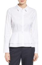 Women's Emerson Rose Tiered Peplum Poplin Blouse