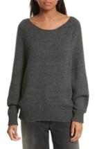 Women's Nili Lotan Casper Merino Wool Blend Sweater - Grey
