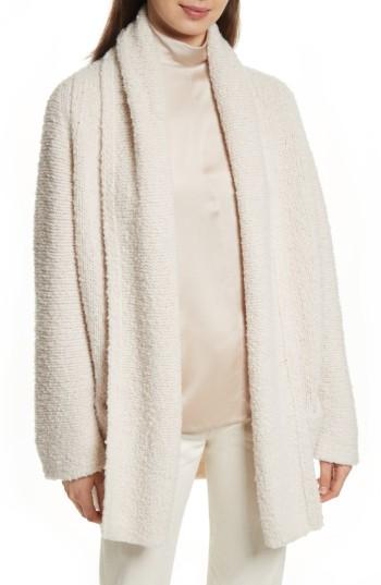 Women's Vince Drape Front Wool Knit Cardigan - Ivory