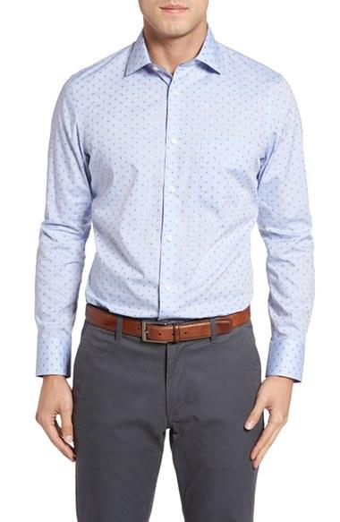 Men's John W. Nordstrom Regular Fit Non-iron Paisley Dobby Sport Shirt