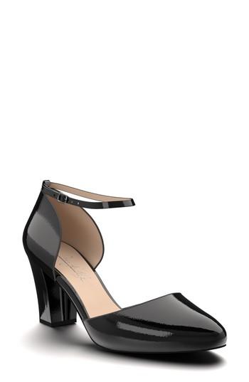 Women's Shoes Of Prey Block Heel D'orsay Pump C - Black