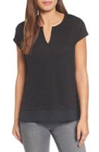 Petite Women's Sanctuary City Mix Layered Look Tee P - Black