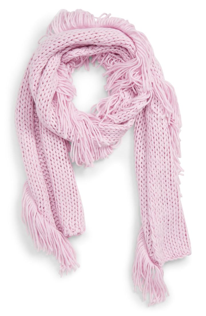 Women's Bp. Fringe Scarf, Size - Purple