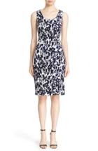 Women's St. John Collection 'blue Jasmine' Floral Jacquard Sheath Dress