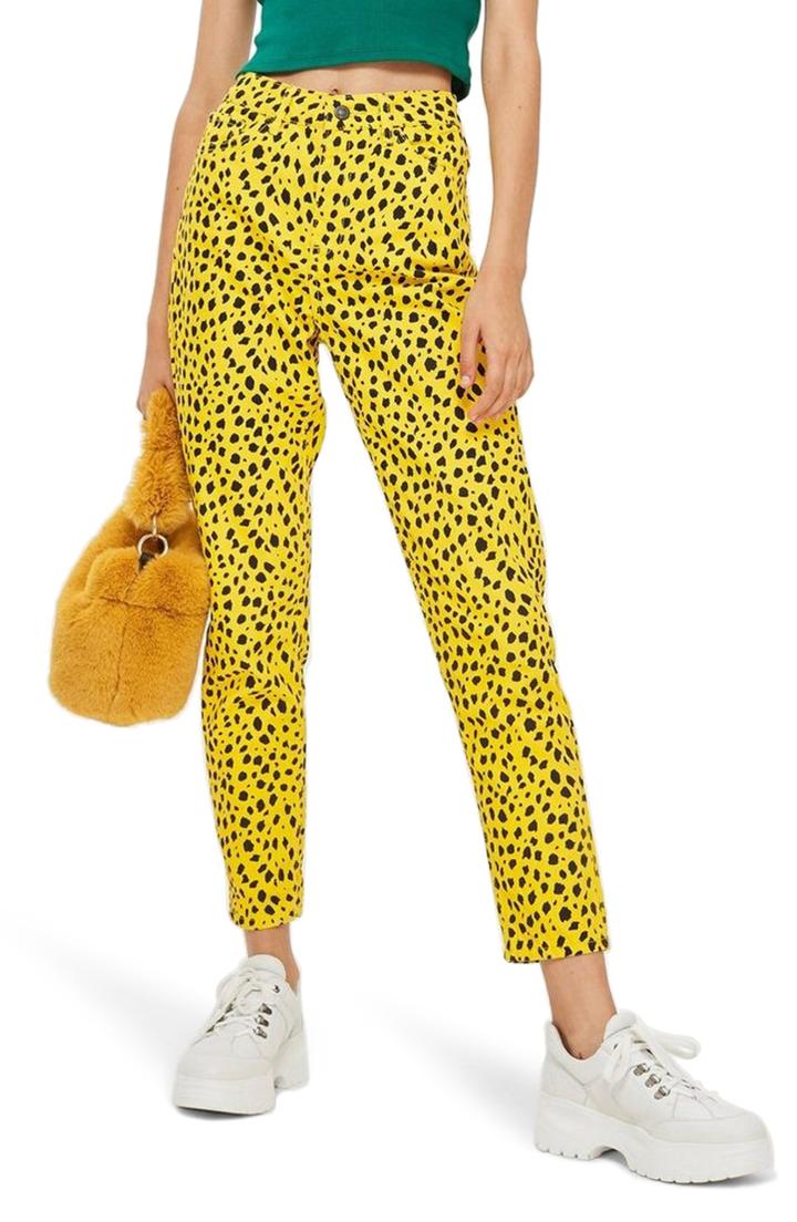 Women's Topshop Leopard Mom Jeans