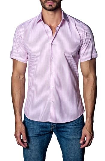 Men's Jared Lang Stripe Sport Shirt, Size - Pink