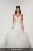 Women's Hayley Paige Teresa T-strap Back Embellished Chiffon A-line Gown, Size In Store Only - Ivory