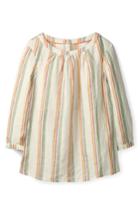 Women's Boden Katie Striped Linen Peasant Top - White