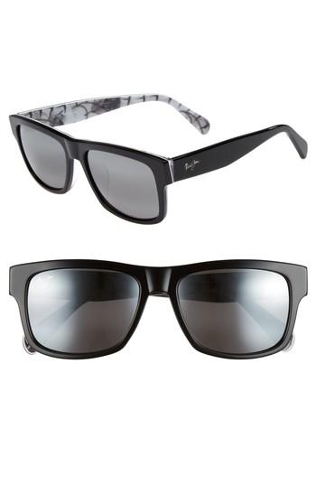Women's Maui Jim Vibes 55mm Polarized Sunglasses - Black Gloss/ Neutral Grey