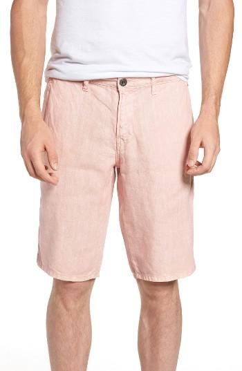 Men's Original Paperbacks 'havana' Linen Shorts - Pink
