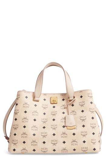 Mcm Large Visetos Coated Canvas Tote -