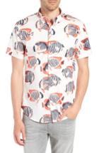Men's Bonobos Riviera Slim Fit Fish Print Sport Shirt R - White