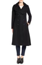 Women's French Connection Long Wool Blend Coat - Black
