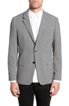 Men's Theory Clinton Trim Fit Stretch Seersucker Wool Blend Blazer R - Grey