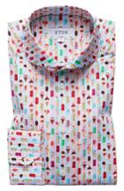 Men's Eton Slim Fit Ice Cream Print Dress Shirt - Pink