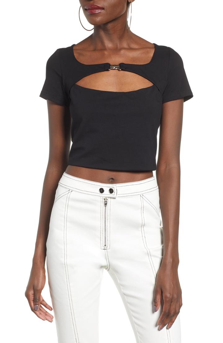 Women's Tiger Mist Elite Crop Tee - Black