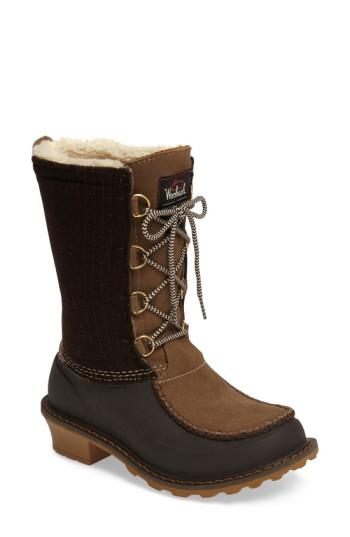 Women's Woolrich Fully Woolly Waterproof Snow Boot .5 M - Brown