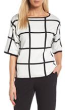 Women's Vince Camuto Windowpane Sweater - White