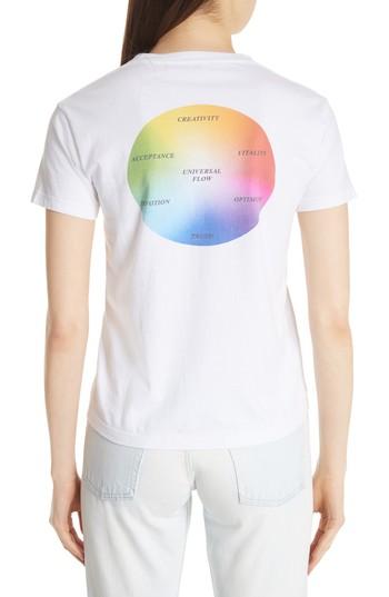 Women's Balenciaga Rainbow Back Tee - White