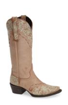 Women's Lane Boots Jeni Lace Embroidered Western Boot M - Brown