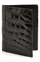 Men's Martin Dingman 'joseph' Genuine American Alligator Leather Id Wallet - Black