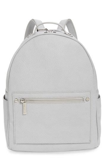 Mali + Lili Madison Vegan Leather Backpack - Grey