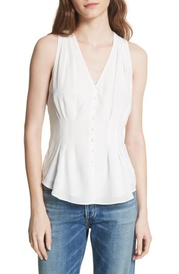 Women's Joie Eulalia Woven Sleeveless Silk Top - Ivory