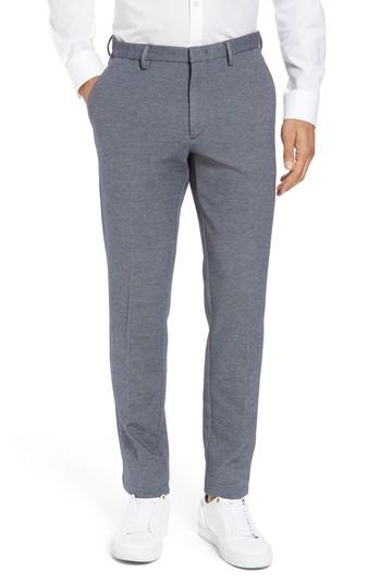 Men's Boss Kaito Melange Cotton Blend Pants R - Blue