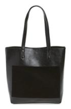 Sole Society Trish Faux Leather Tote - Black