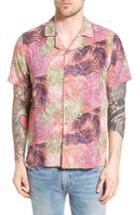 Men's Native Youth Hornsea Print Camp Shirt - Pink