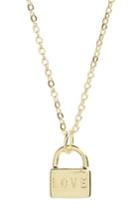 Women's The Giving Keys Mini Love Padlock Pendant Necklace