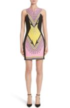 Women's Versace Collection Scarf Print Stretch Cady Dress Us / 40 It - Pink