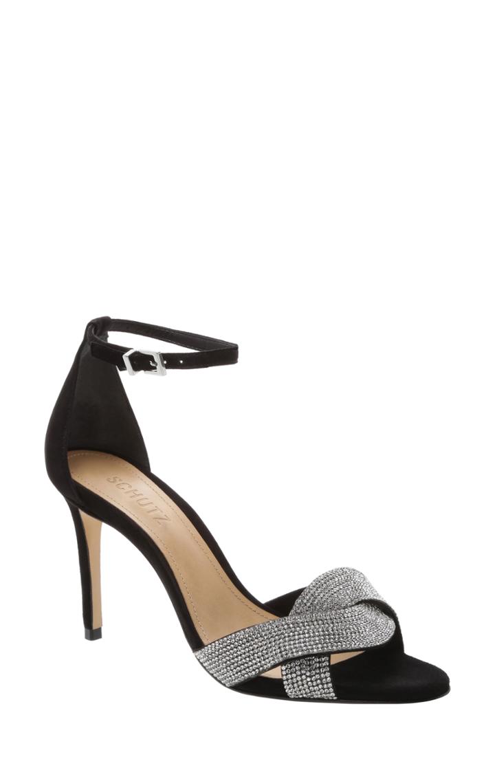 Women's Schutz Jolita Ankle Strap Sandal .5 M - Black