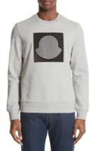 Men's Moncler Maglia Bell Crewneck Sweatshirt, Size - Grey