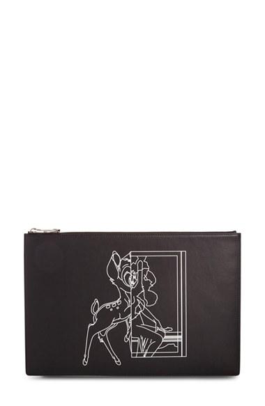 Women's Givenchy Bambi(tm) Print Leather Pouch -