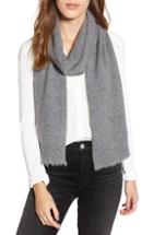 Women's Frye Frayed Edge Wool Muffler, Size - Grey