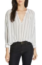 Women's Joie Toril Stripe Blouse, Size - White